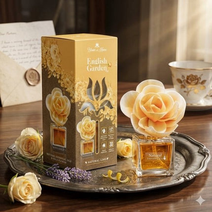 Elix - Bloom at Home Decoratieve Luchtverfrisser - Air Freshener - English Garden Geur - Luchtverfrisser Huis Langdurig - Aroma Diffuser - 100ml - English Garden