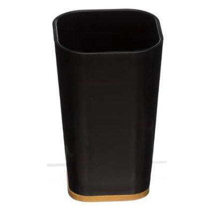 5Five Zeeppompje/zeepdispenser - polyresin - zwart - 300 ml - navulbaar - toilet/badkamer/keuken