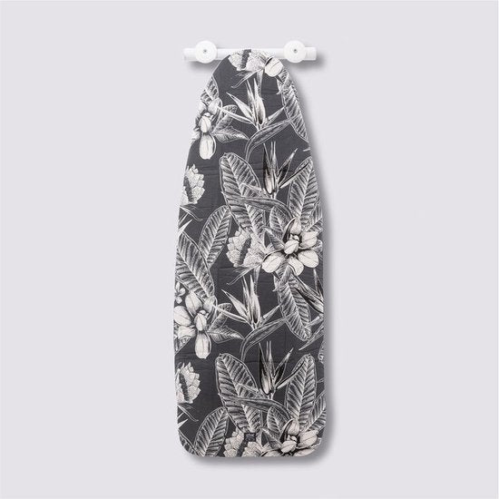 5Five strijkplankhoes grijs met bloemenmotief – katoen, 140 x 55 cm – foto 5