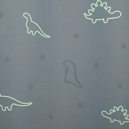 Gordijn dinosaurus / verduisteringsgordijn dino glow in the dark.  140x250cm
