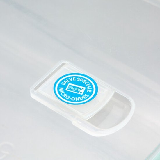 Boîte de conservation - Boîte de conservation en verre - Récipient alimentaire avec couvercle - Lot de 2 - Hermétique - Verre borosilicaté - Carré - 1,18 L - 18,3 x 18,3 x 7,3 cm - Bleu