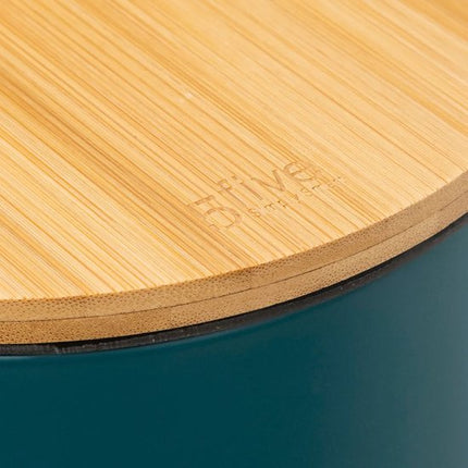 5Five Pedaalemmer - softclose - 3L - petrolblauw - D17 x H24 cm - prullenbak voor badkamer
