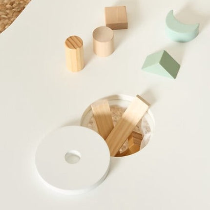 Douceur Organic Kindermeubel - Kindermeubelset - Kindermeubel - 1 Tafel + 2 Stoelen - Set voor Kinderen - MDF & Dennenhout - Wit