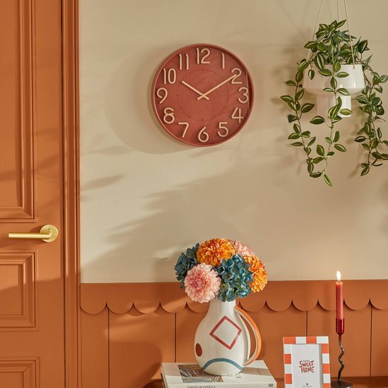 Horloge Homy D. 30 cm rose