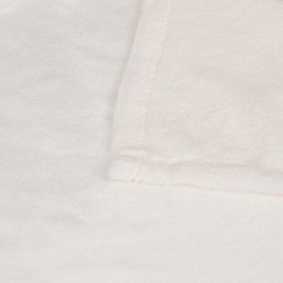 Coussin et couverture 2-en-1 - Avec fermeture éclair - Couverture & Oreiller - Pour enfants - Motif chien - Polyester - 150 x 100 cm - Blanc