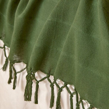 Atmosphera Plaid katoen - Blanket - 160 x 220 cm - Khaki