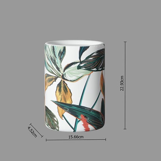 Palawan badkamer accessoires set – zeepdispenser en tandenborstelbeker – foto 2