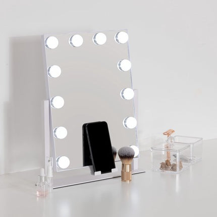 5Five Piverende Make-up LED Spiegel - 35x7x43cm - Wit