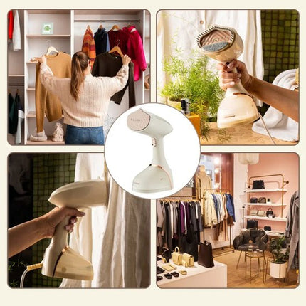 Klausberg - Kledingstomer - Handstomer - Kleding Ontkreuker - Verticale Stomer - Stoomstrijkijzer - Voor Kleding en Textiel - 400 ml - 1500W - Beige
