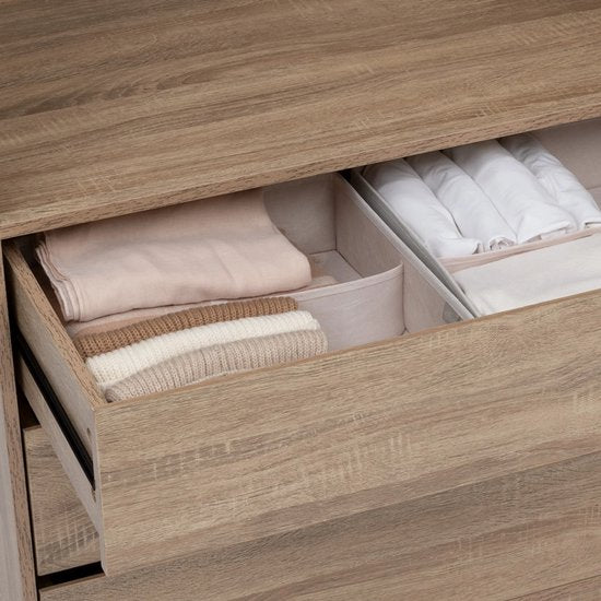 Drawer basket wardrobe organizer 16-compartment Five® - Dressy + - Beige - Foldable