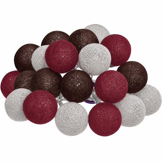 Atmosphera lichtslinger met 20 gekleurde bollen, 435 cm, warm wit led-licht, stekker