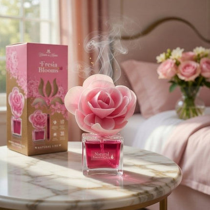 Elix - Bloom at Home Decoratieve Luchtverfrisser - Air Freshener - Geur Diffuser Bloem - Luchtverfrisser Huis Langdurig - Aroma Diffuser - 100ml - Fresia Blooms