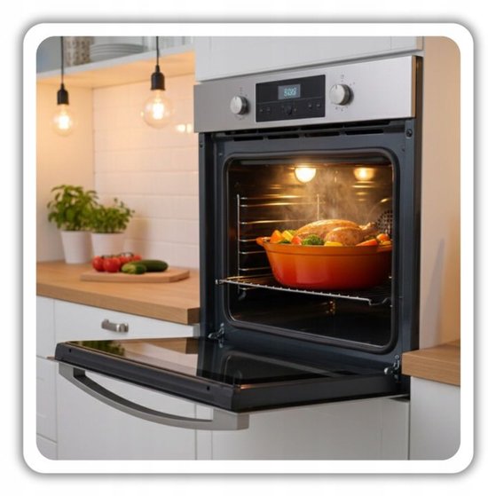 Hage - Bräter - Emaillierter gusseiserner Bräter mit Deckel - Ofen- & Induktionsgeeignet - Zum Braten, Schmoren und für Aufläufe - 6 Liter - 34 x 26 x 18 cm - Orange
