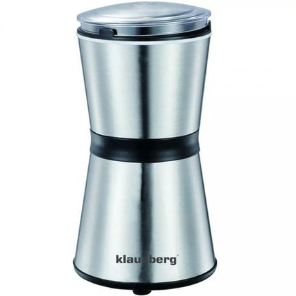 Klausberg KB7603 Elektrische Kaffeemühle – Edelstahl-Kaffeebohnebehälter und -Messer – 200W – Fein oder Grob Mahlen