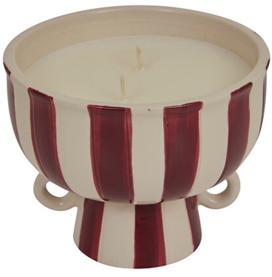 Chéri Duftkerze im Glas - Duftkerze - Luxus-Dekorationskerze - 25 Std. Brenndauer - Blumige & würzige Duftkerze - für Wohnzimmer-Atmosphäre - Dekorative Kerze im Glas Geschenkidee - Keramik - 310 g - Rot