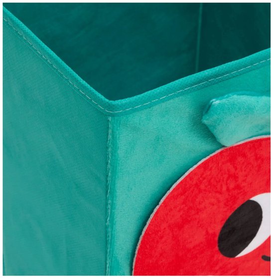 Atmosphera opbergmand kinderkamer appel – blauw, opvouwbaar, 29 x 29 x 29 cm – foto 2