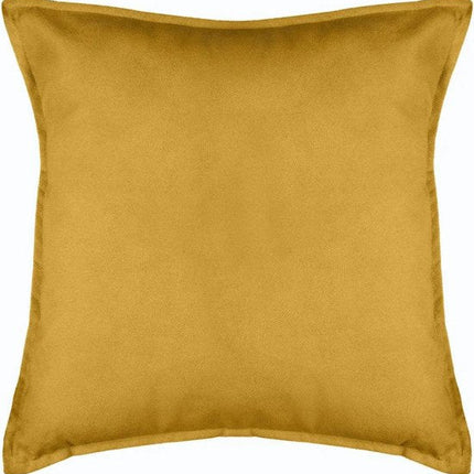 Atmosphera Bank/sierkussens huiskamer Sophia - 52 x 52 cm - Okergeel - polyester - met rits