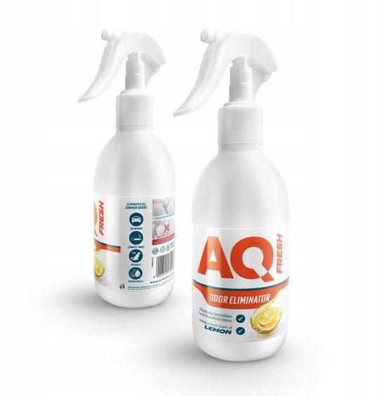 Elix - AQ Fresh - Geurverwijderaar Spray - Luchtverfrisser Huis en Auto - Geur Neutralisator - Citroen Geur - Odor Eliminator Spray - Anti Geur Spray - 250ml - Lemon