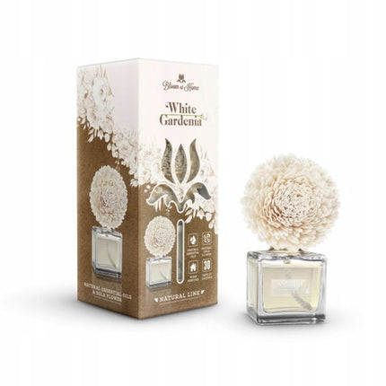 Elix - Bloom at Home Decoratieve Luchtverfrisser - Air Freshener - White Gardenia Geur - Luchtverfrisser Huis Langdurig - Aroma Diffuser - 100ml - White Gardenia