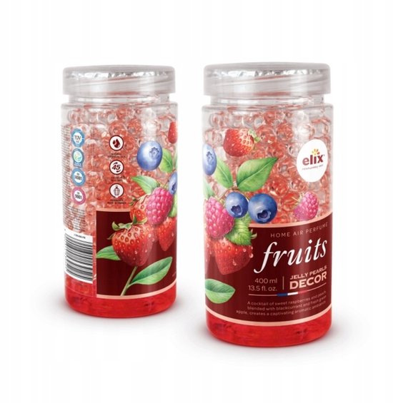 Elix Jelly Pearls geurparels Fruits – gel luchtverfrisser, 400 ml – foto 2
