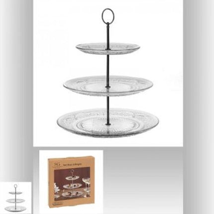 Secret de Gourmet - Etagère - serveerbord - 3 niveaus - glas