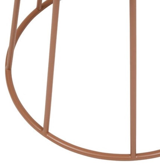 Bijzettafel terracotta rond Ø 38 cm – metalen salontafel, compact formaat – foto 2