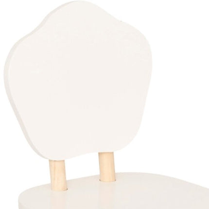 Douceur Organic Kindermeubel - Kindermeubelset - Kindermeubel - 1 Tafel + 2 Stoelen - Set voor Kinderen - MDF & Dennenhout - Wit