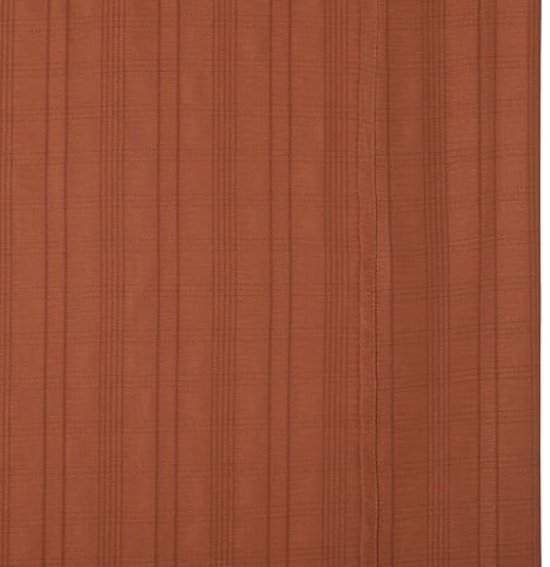 Vitrage terracotta 140 x 240 cm – luchtig gordijn met geplooide strepen – foto 3