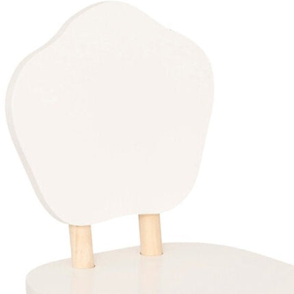 Kinderstoel - Peuter Stoeltje - Houten Stoel Kinderkamer - Kleine Kinderstoel - Set van 2 - Douceur Organic Stoel - Zelfmontage - MDF - 47 cm Hoog - Wit en Hout