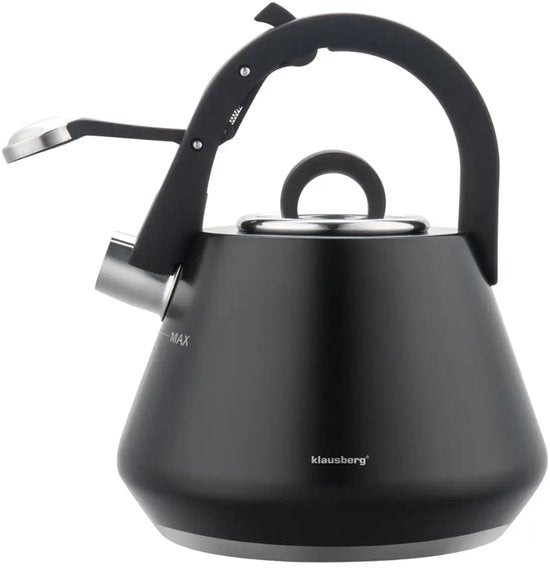 Klausberg 7948 - Bouilloire sifflante - 2,5 litres - Acier inoxydable - noir