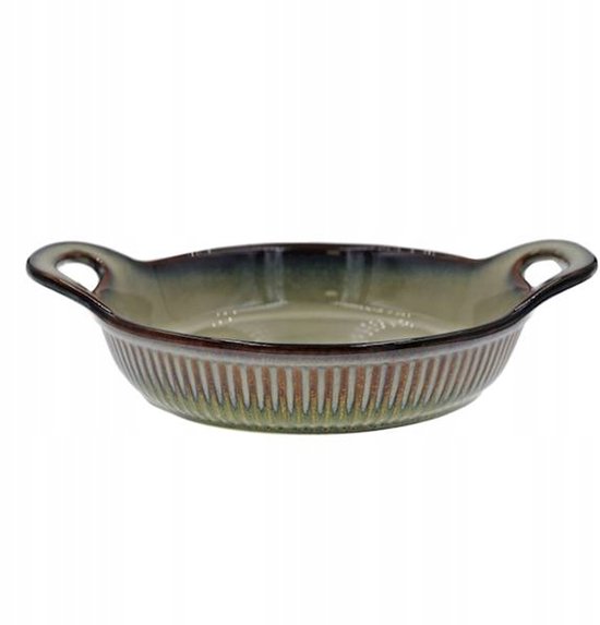 Keramische ovenschaal OMBRES met handvatten – 27 cm, 800 ml, mix van 4 kleuren