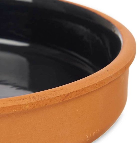 La Dehesa Tapas Servierschale - 2er-Set - Terrakotta - schwarz - D23 x H4 cm - zum Servieren von Häppchen - Auflaufform - rund