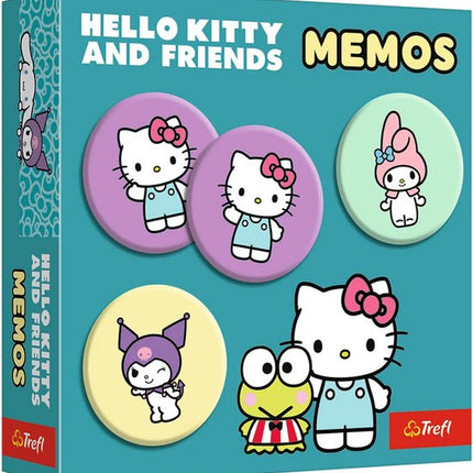 Kinderspel Memos Hello Kitty - 36 Kaarten - Geheugenspel vanaf 3 Jaar - voor het trainen van het Geheugen - Concentratie - Hand-oogcoördinatie