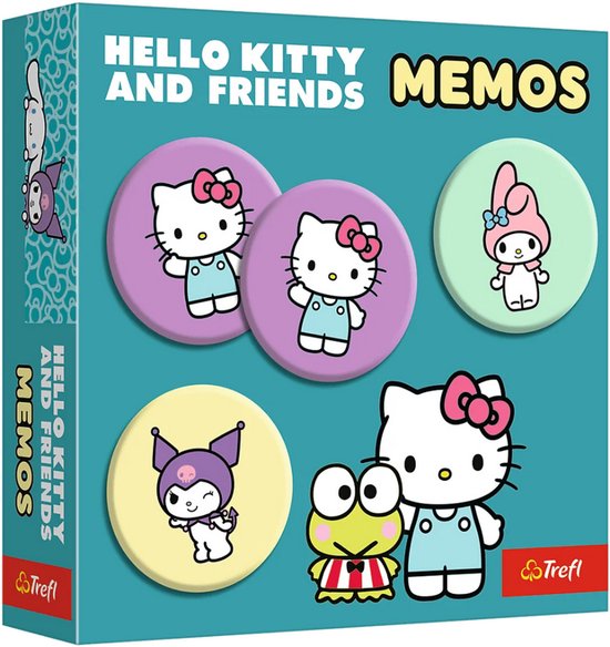 Kinderspel Memos Hello Kitty - 36 Kaarten - Geheugenspel vanaf 3 Jaar - voor het trainen van het Geheugen - Concentratie - Hand-oogcoördinatie