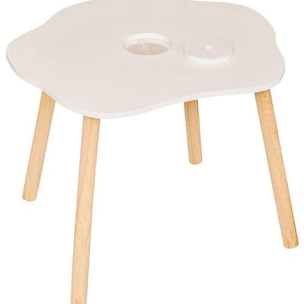 Douceur Organic Kindermeubel - Kindermeubelset - Kindermeubel - 1 Tafel + 1 Stoel - Set voor Kinderen - MDF & Dennenhout - Wit