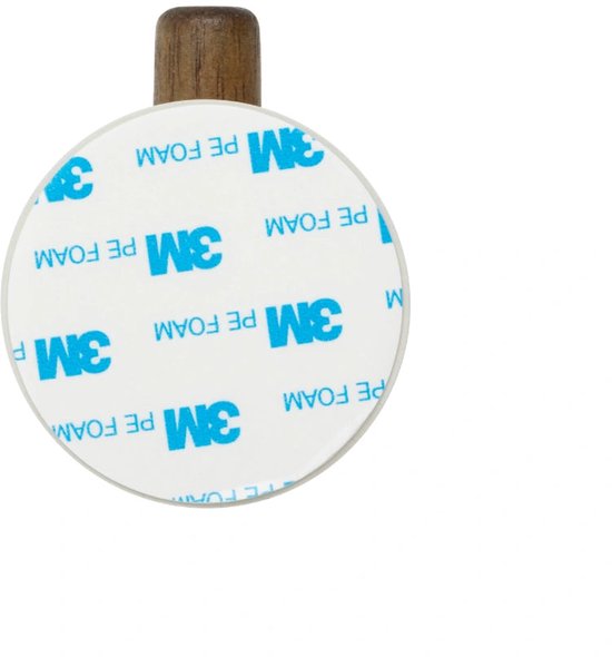 5Five Cassie zelfklevende haakjes van hout – set van 2, bruin/beige – foto 11