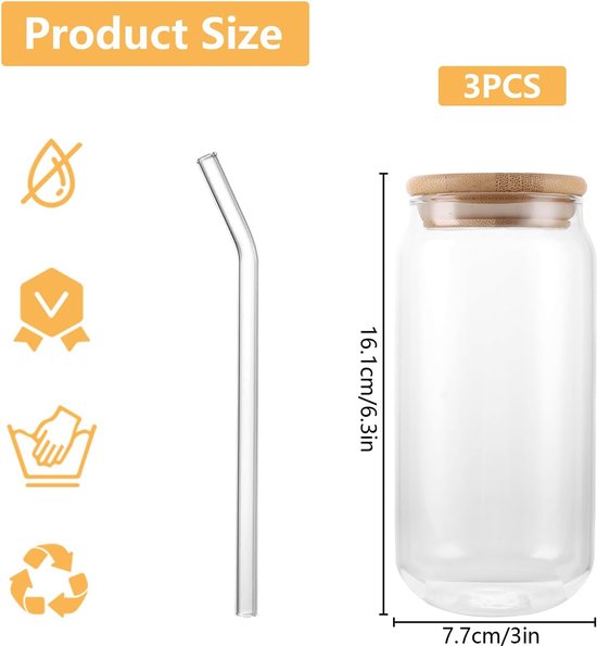 Verres de luxe avec couvercle et paille