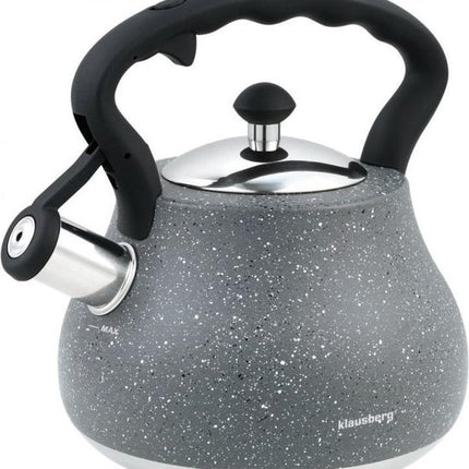 Top Choice - Stalen fluitketel - marmer grijs - 2.7 liter