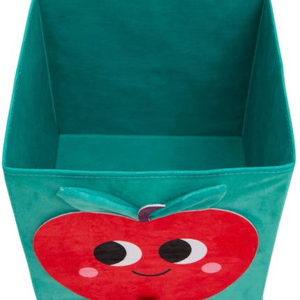 Atmosphera opbergmand kinderkamer appel - Blauw - Decoratief | Opvouwbaar