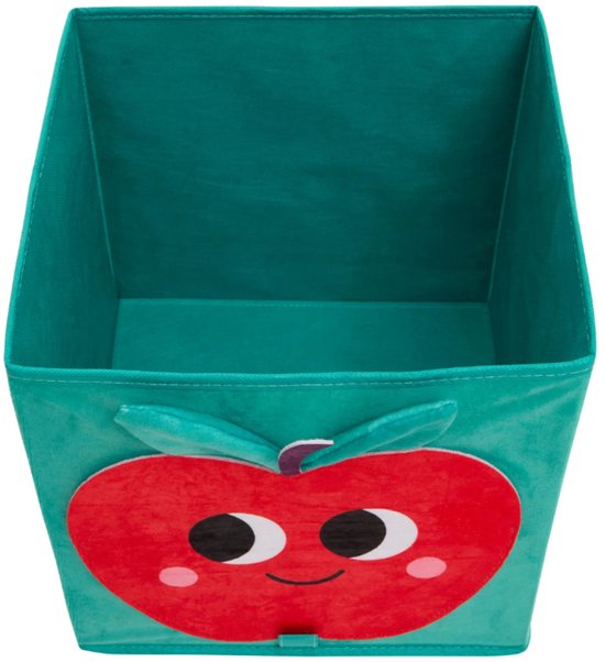 Atmosphera opbergmand kinderkamer appel – blauw, opvouwbaar, 29 x 29 x 29 cm – foto 5