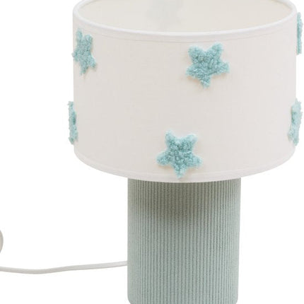 Atmosphera Kids Zee Bouclé Tafellamp - 19x19x28cm - Blauwgroen