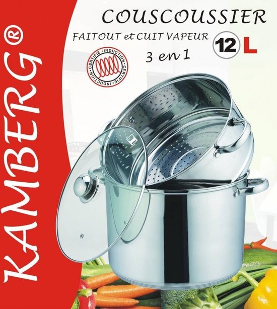 Couscous-Topf 3 in 1 Couscoussier - Edelstahl