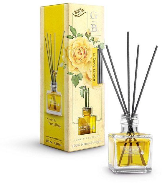 Elix geurstokjes Summer Bouquet 100 ml – bloemige reed diffuser