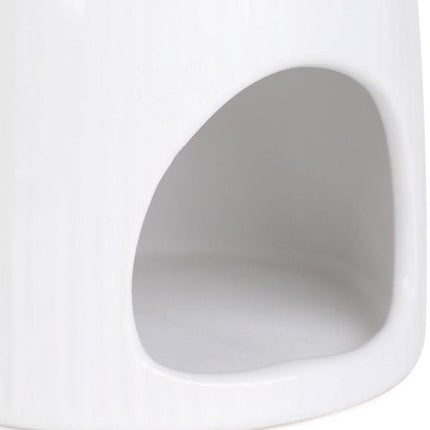 Homla - Fires Geurbrander - Aroma Brander - Inclusief Geurwax - Geurverspreider - voor Woonkamer & Badkamer - Decoratie Cadeau - Keramiek met Wax Fresh Linen - Wit