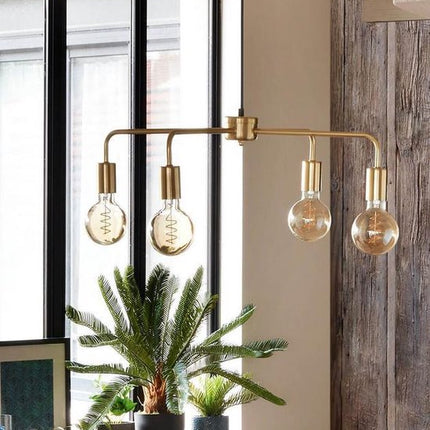 KELI Metalen hanglamp 4 koppen - E27 - 40 W - ˜69 cm - Goud