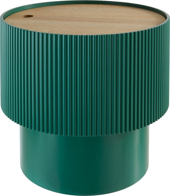 Atmosphera bijzettafel rond, groen – salontafel Ø 39 x 35 cm, MDF