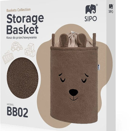 Sipo Opbergmand XL met trekkoord 43 liter 35 x 35 x 45 cm bruin