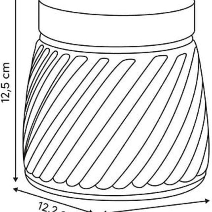 2-Delig Glazen Voorraadpotten - Voorraadpot - Voorraadbus - Met Bamboe Deksel - Keukenopslag - 0.9 Liter - Ø12.2 x 12.5 - Transparant