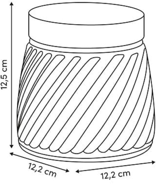 2-Delig Glazen Voorraadpotten - Voorraadpot - Voorraadbus - Met Bamboe Deksel - Keukenopslag - 0.9 Liter - Ø12.2 x 12.5 - Transparant