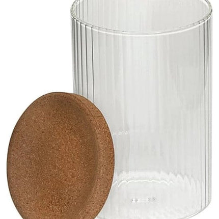 5five - Stijlvolle 3-delige Organizer Set van Glas en Kurk – Transparant